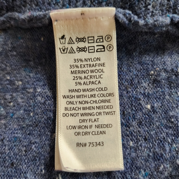 Vintage C&C Blue Zip-up Textured Knit Sweater Cardigan Hoodie Size M - Picture 8 of 9